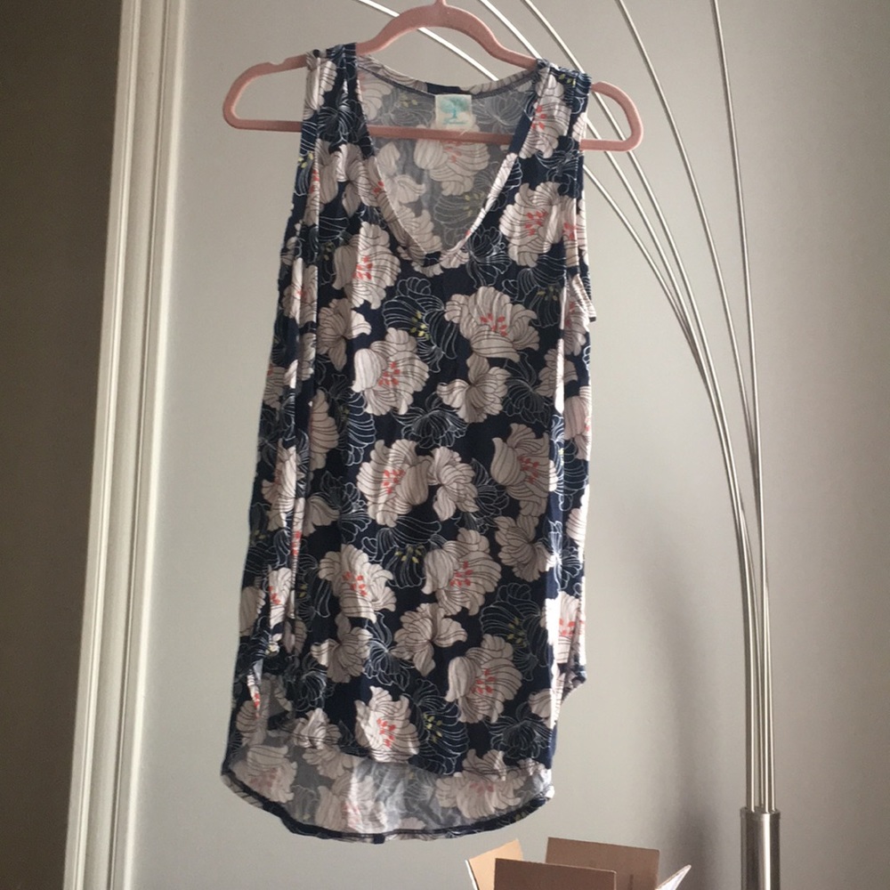 Freeloader navy floral print tunic from ModCloth